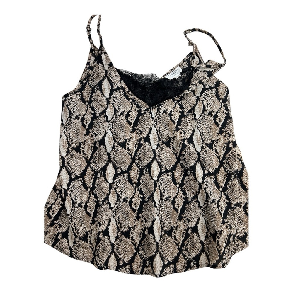 Escape by Blu Pepper Animal Print Lace Cami